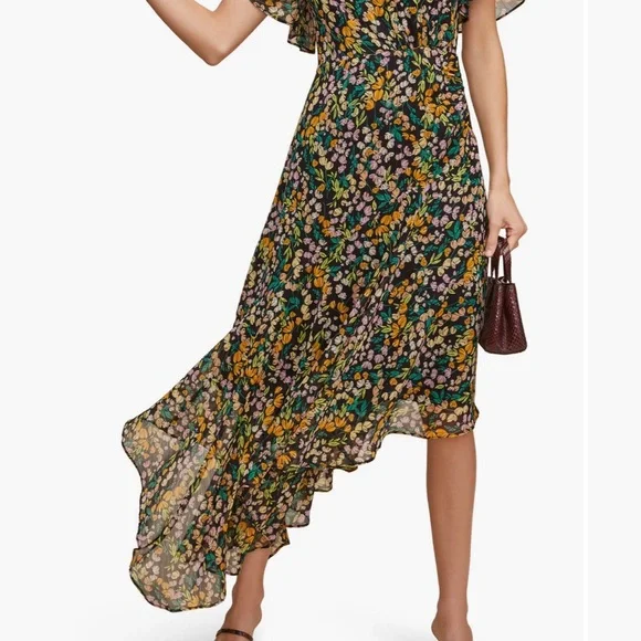 ASTR the Label Floral Print Dress in color “Black-Pink Floral” - Picture 3 of 3